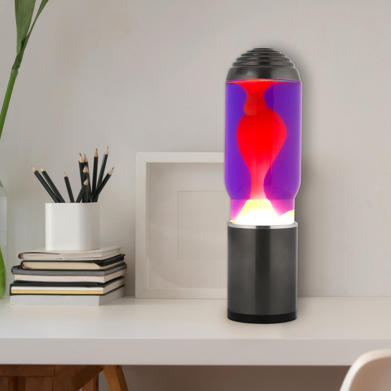 Lava lampe - lilla/gul