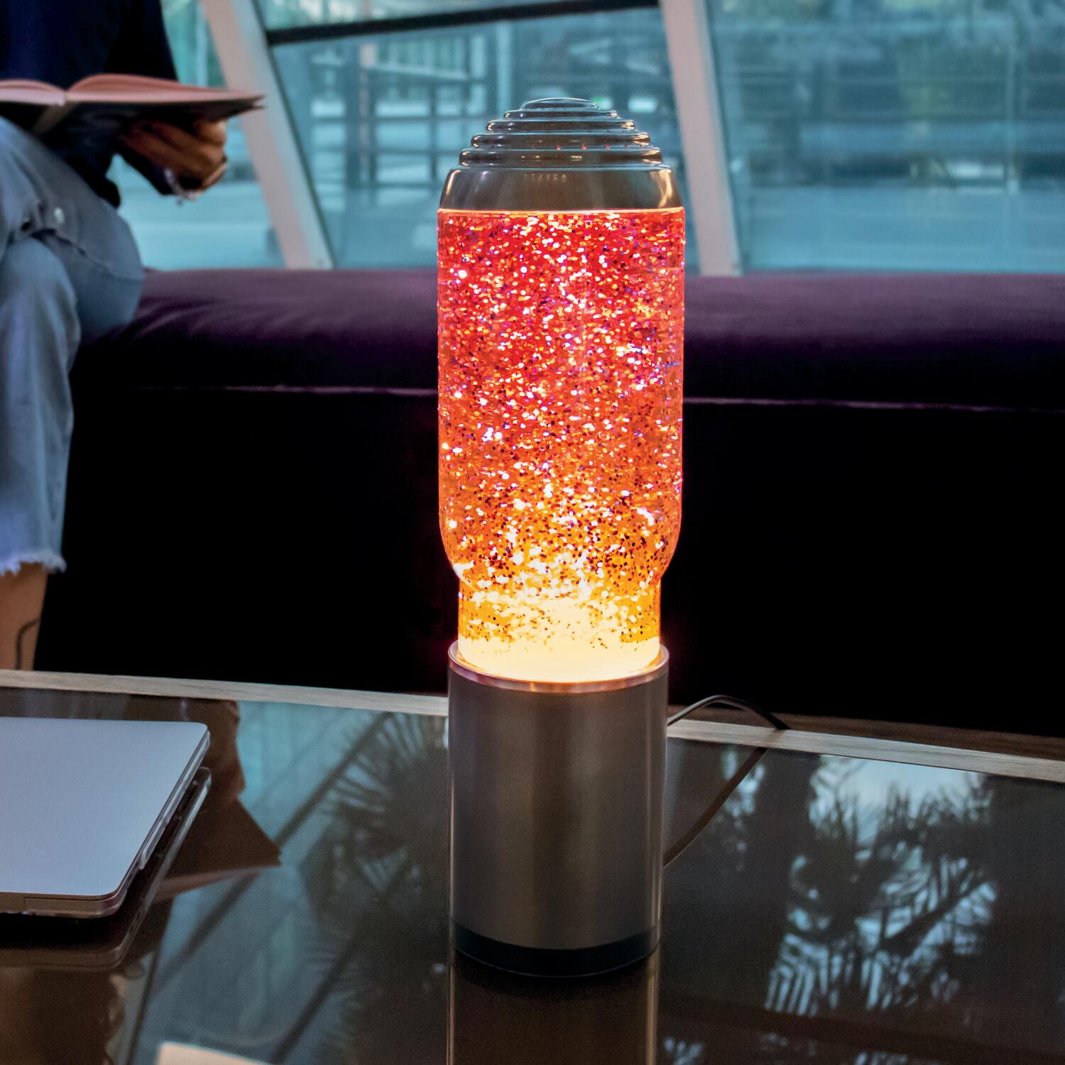 Lava lampe - sort/glitter