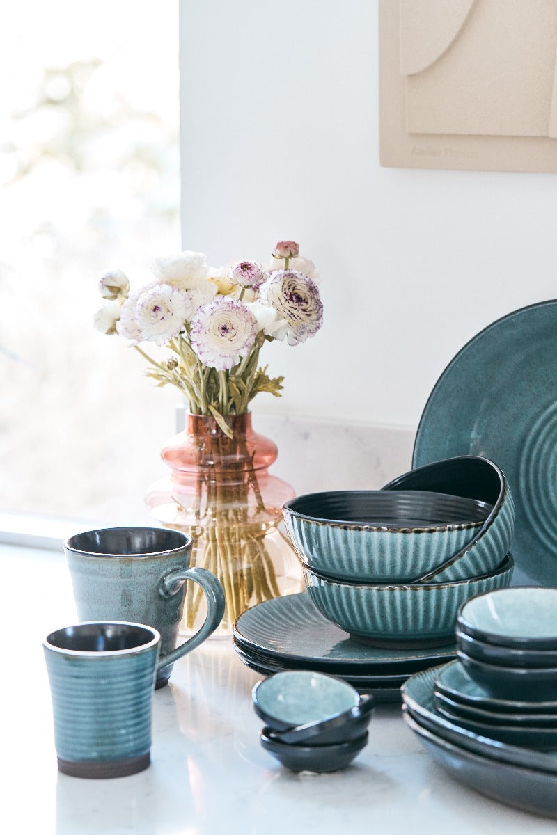 Bahne Interior Birch skål, stentøj, grå - Ø15 cm. - Bahne