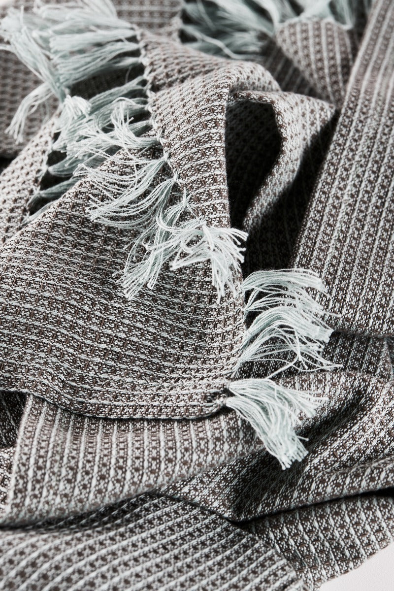 Bahne Interior køkkenhåndklæde, frynser - grå - Bahne