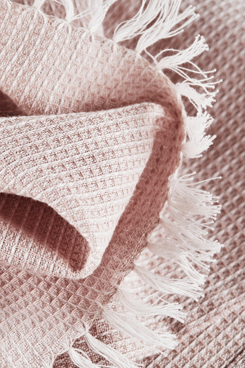 Bahne Interior køkkenhåndklæde, frynser - rosa - Bahne