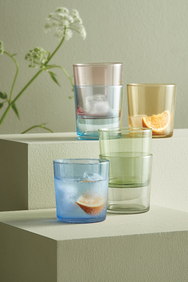 Aida Farvet drikkeglas, 6 stk - 34,5 cl. - Bahne