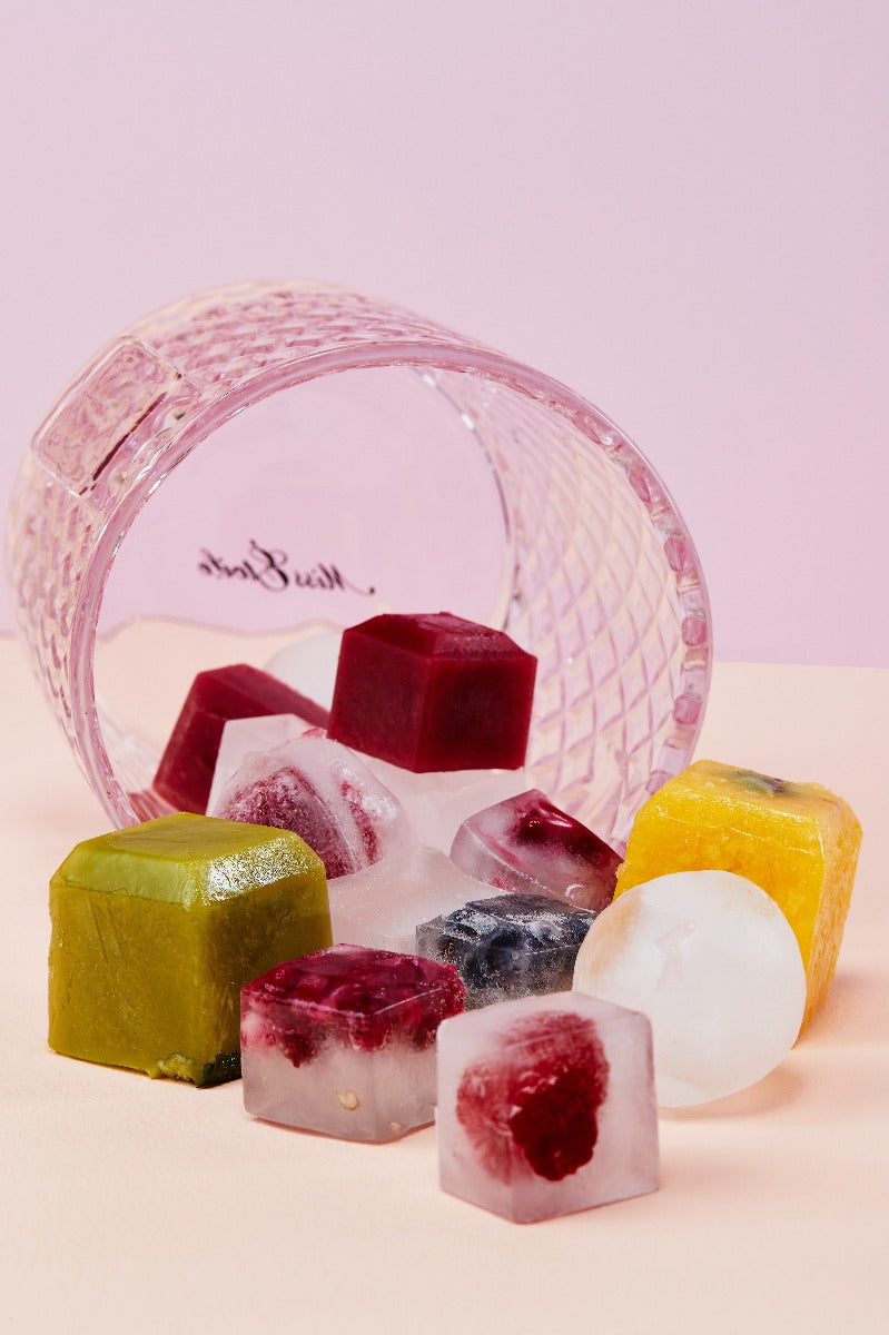 Isterningsbakke, rosa - 15 stk.