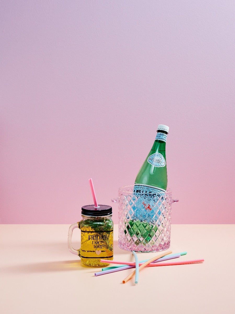 Silikone sugerør, multi - 6 stk.