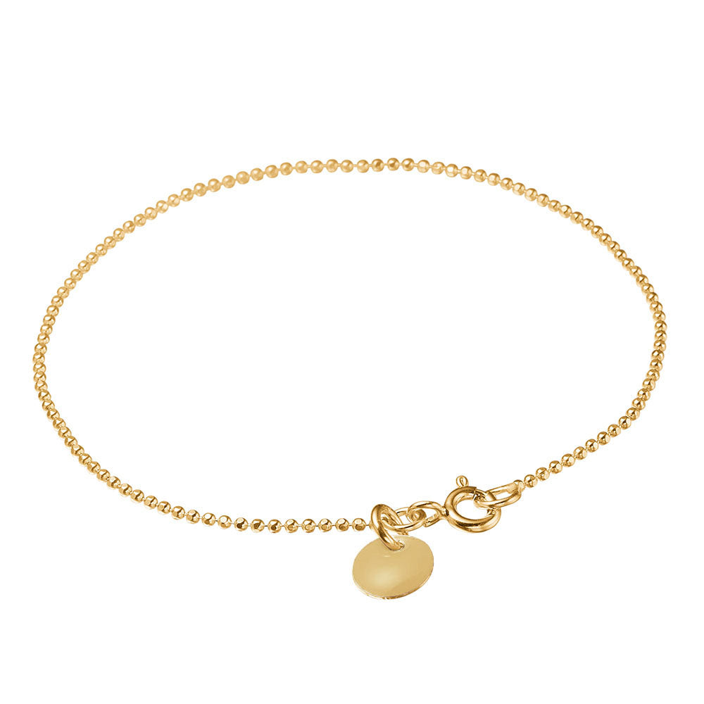 Enamel Ball Chain armbånd, 39 forgyldt - 17,5 cm. - Bahne
