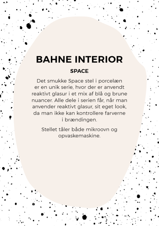 Bahne Interior Space tallerken, blå - D: 26 cm. - Bahne