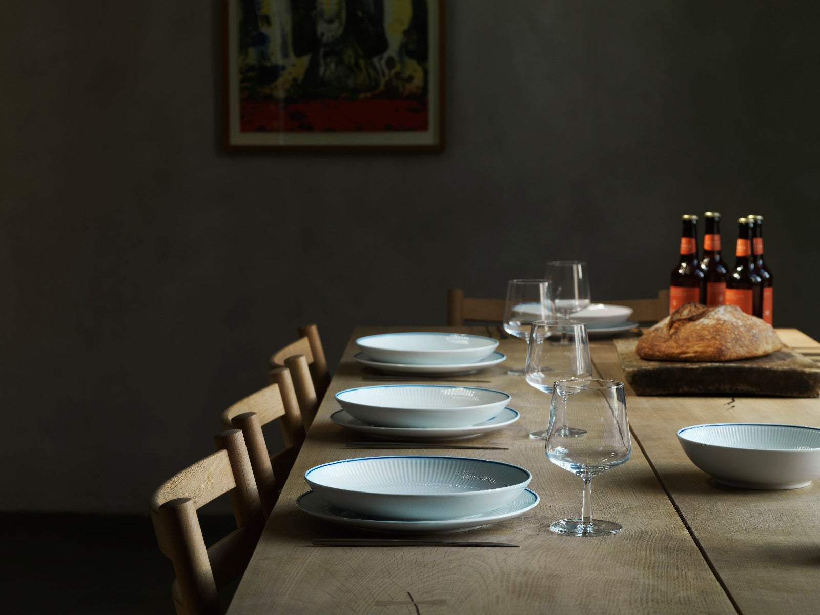 Royal Copenhagen Blueline Coupe tallerken - 23 cm. - Bahne