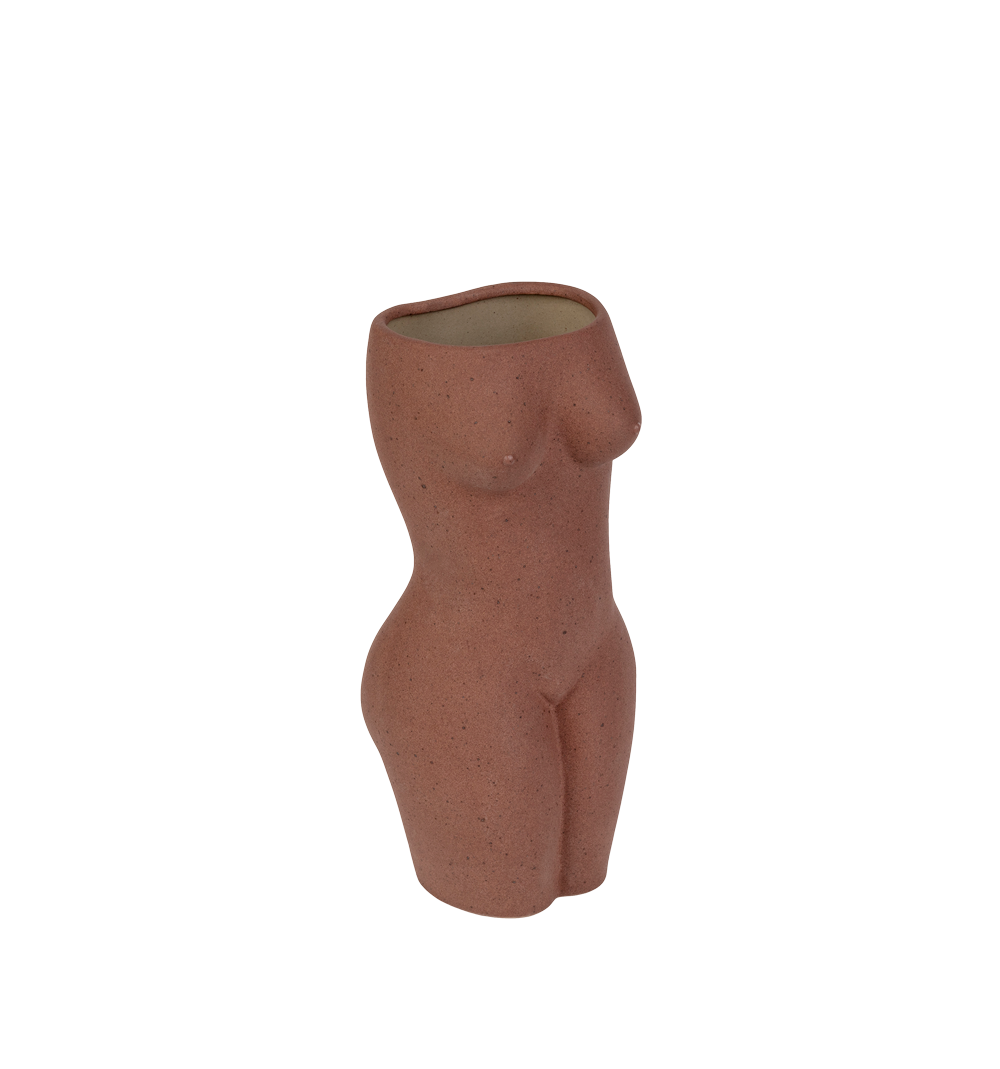Doiy Body vase, brun - H: 22,5 cm. - Bahne