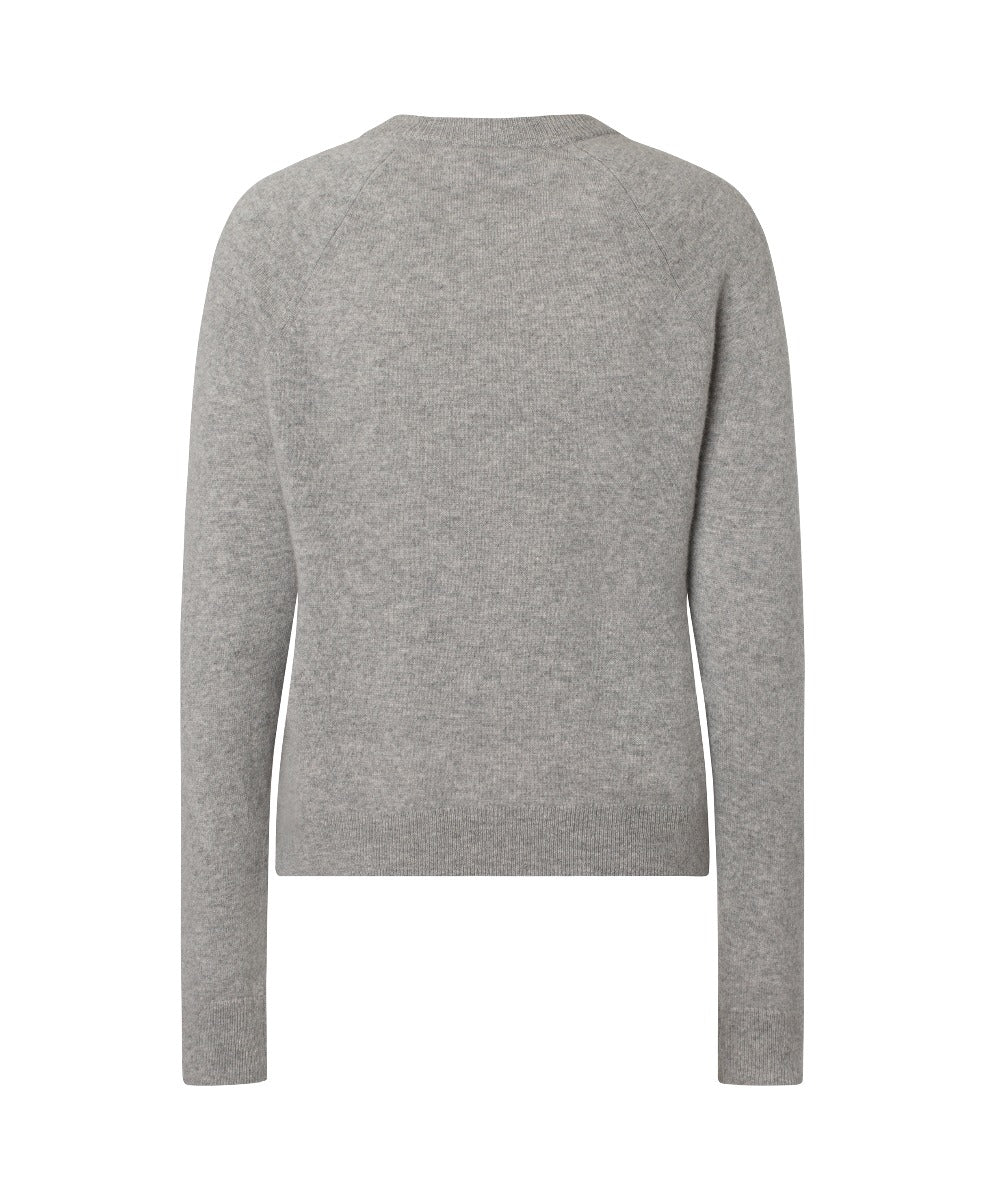 Samsøe Samsøe Boston o-neck 6304 knit - Grey Melange - Bahne