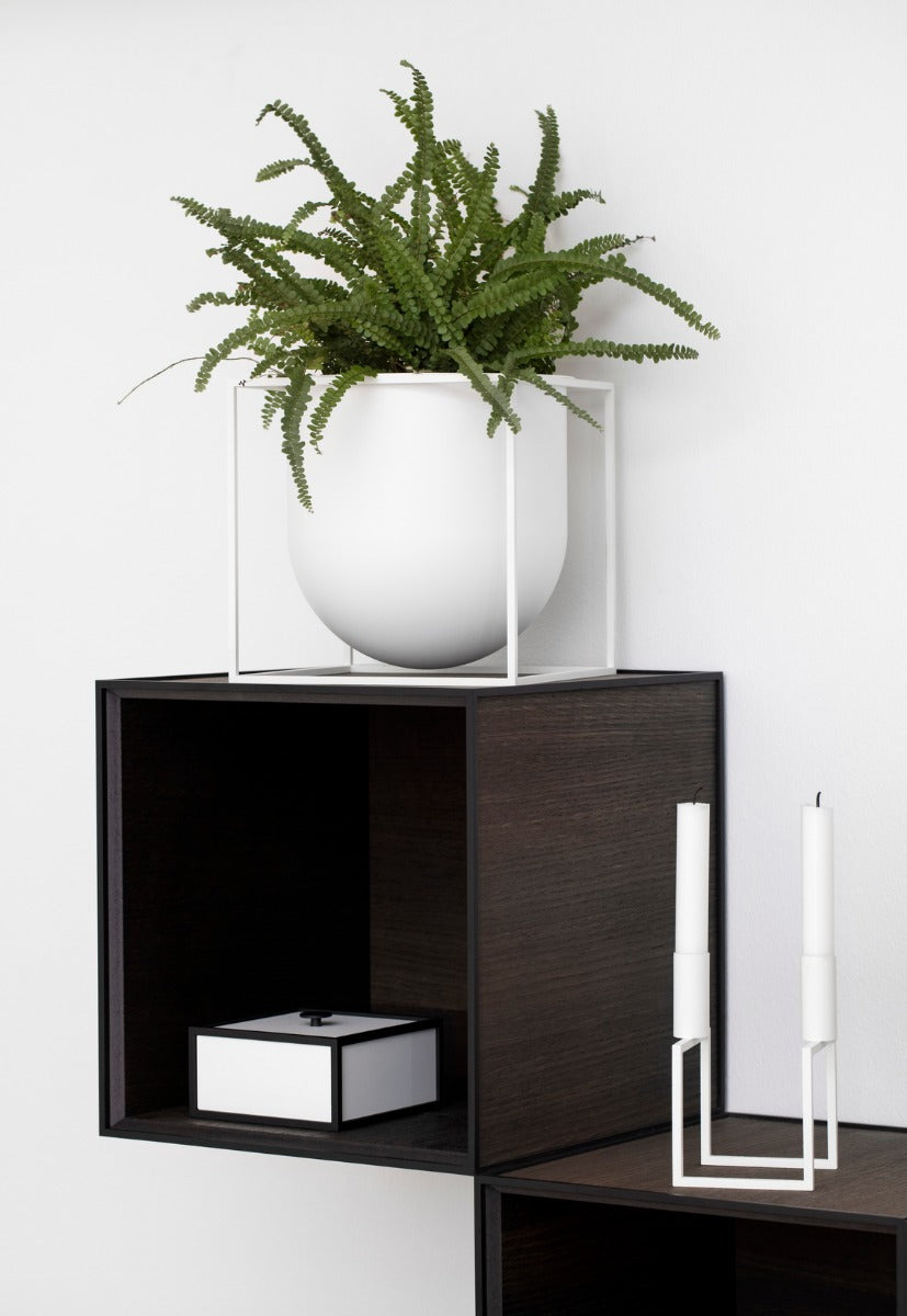 By Lassen Kubus flowerpot 23, hvid - 23x23x23 cm. - Bahne