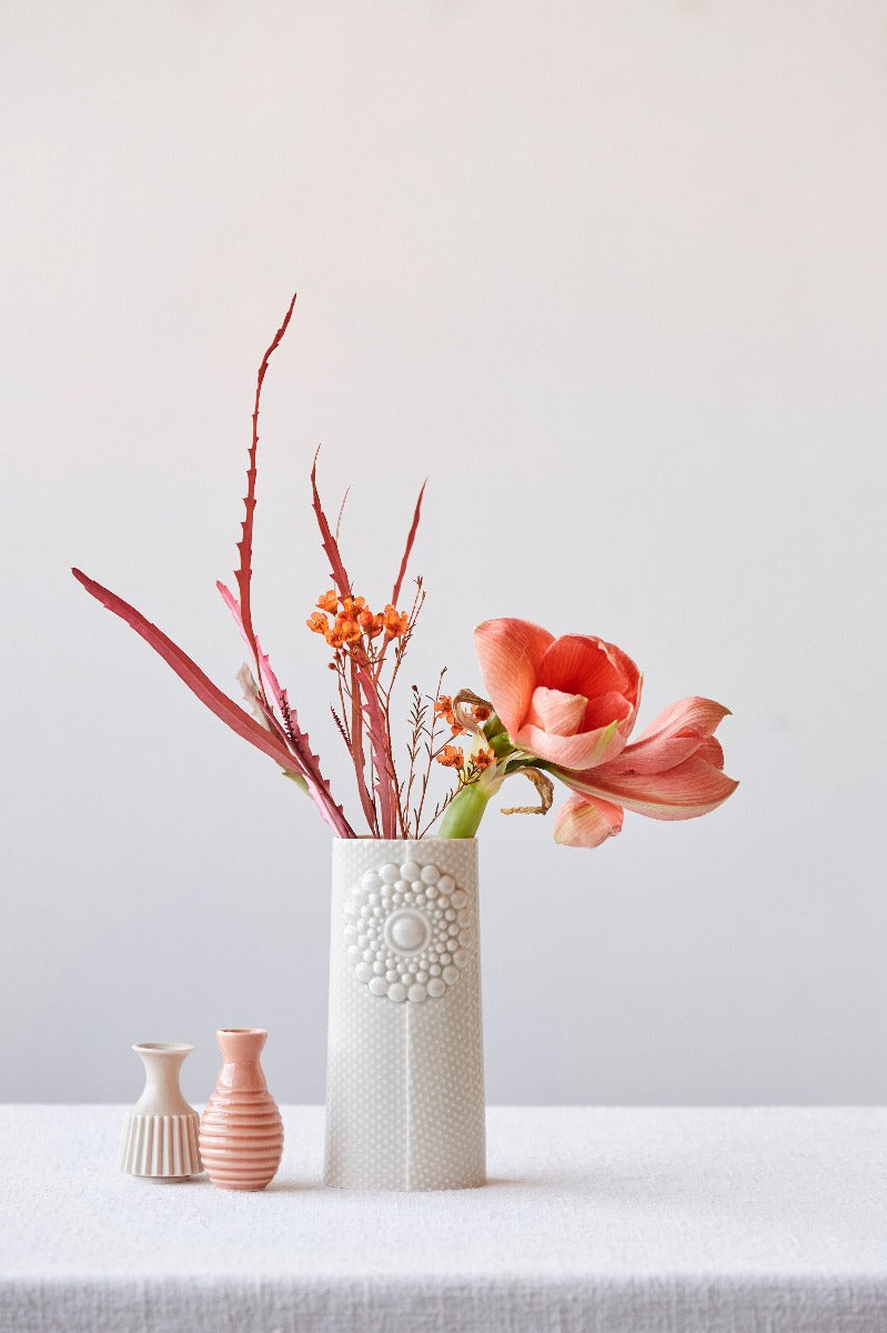 Dottir Pipanella dot large oval vase - Hvid - Bahne