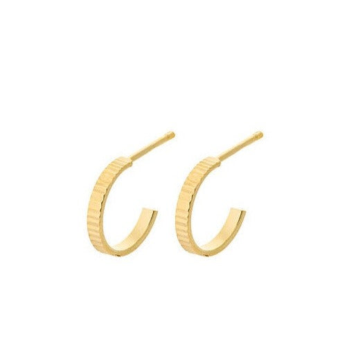 Sea Reflection Mini hoops - forgyldt