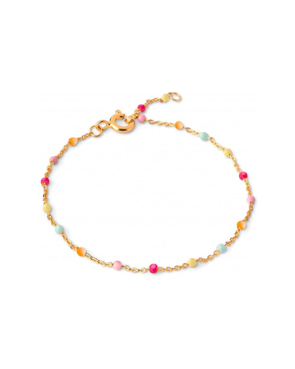 Enamel Lola Rainbow armbånd - Guld - Bahne