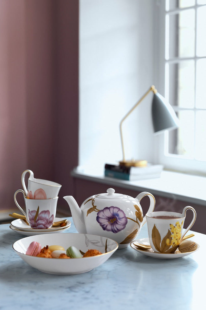 Royal Copenhagen Flora højhankskop m/ underkop, Iris - 27 cl. - Bahne