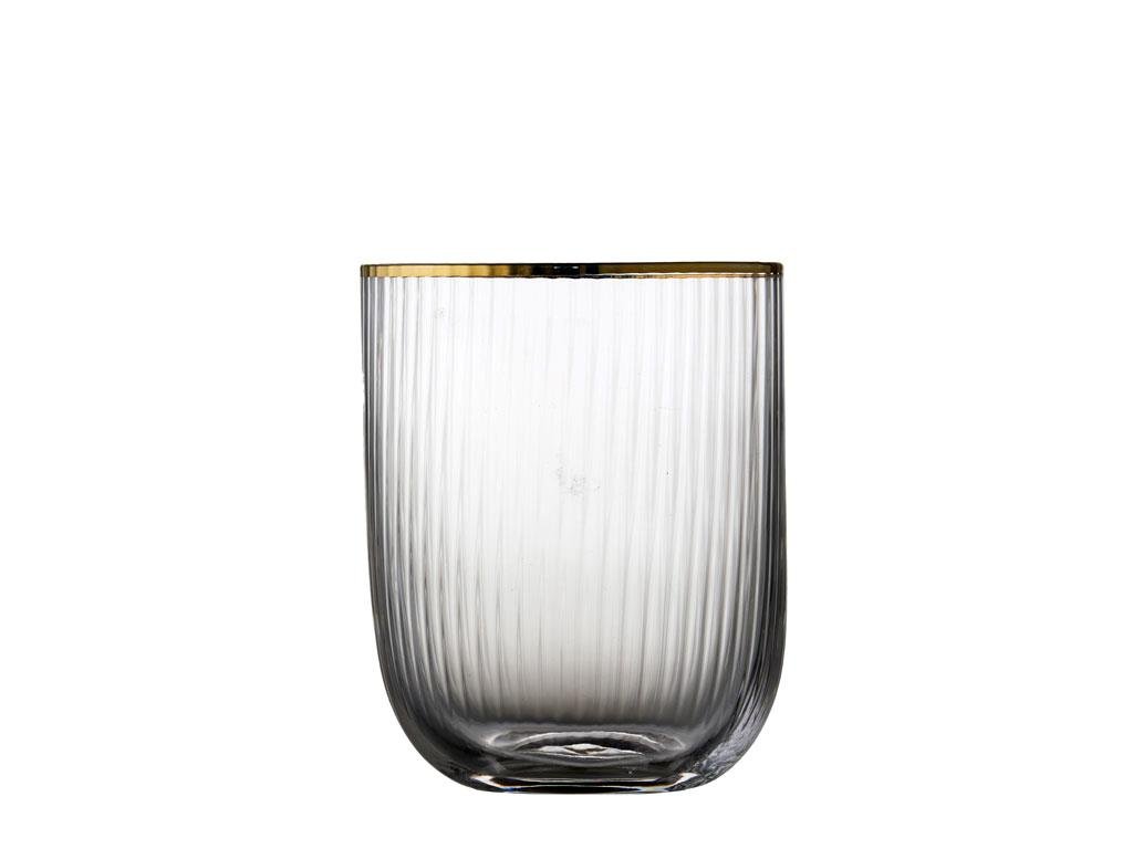 Lyngby Glas Tumbler Palermo drikkeglas guld, 35cl - 4stk. - Bahne