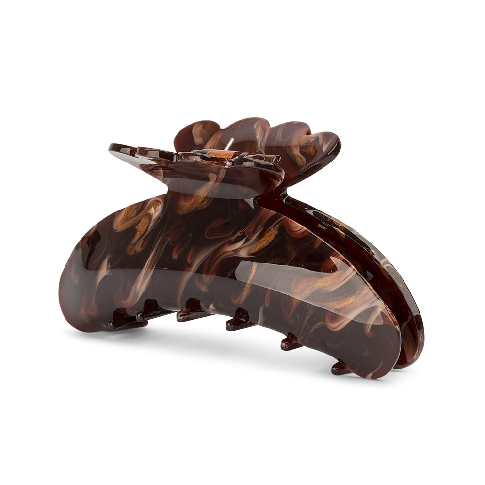 Sui Ava Helle Pretty hårklemme, stor - Dark brown - Bahne