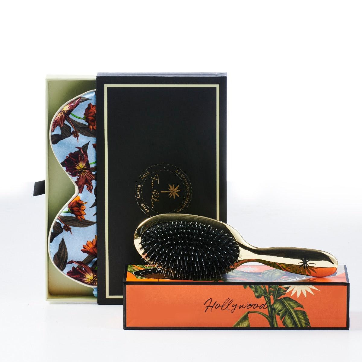 Fan Palm Boar & nylon børste, medium hollywood - Golden - Bahne