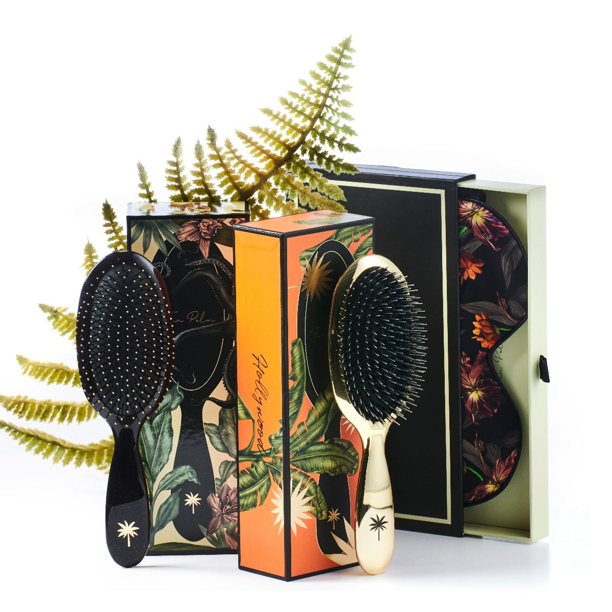 Fan Palm Boar & nylon børste, medium hollywood - Golden - Bahne