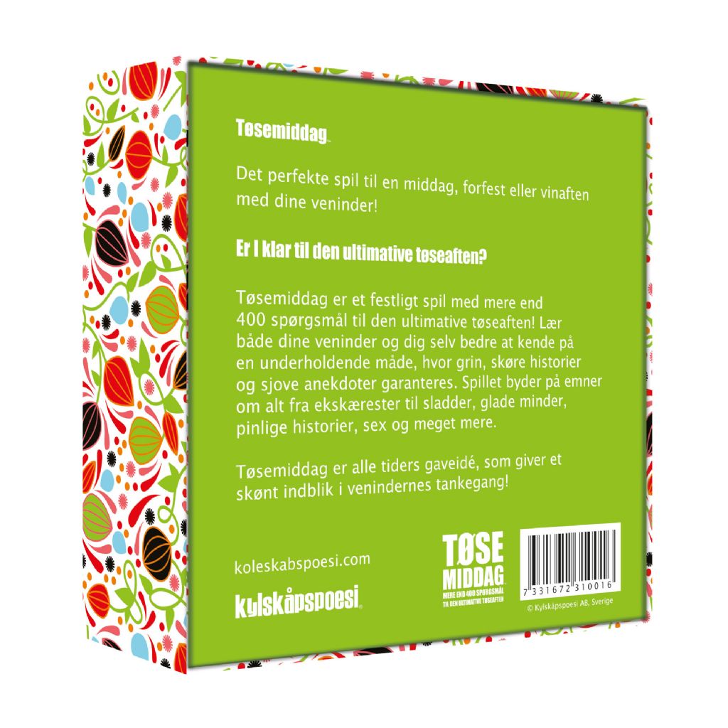 Kölskapspoesi Tøsemiddag spørgsmålsspil - Bahne