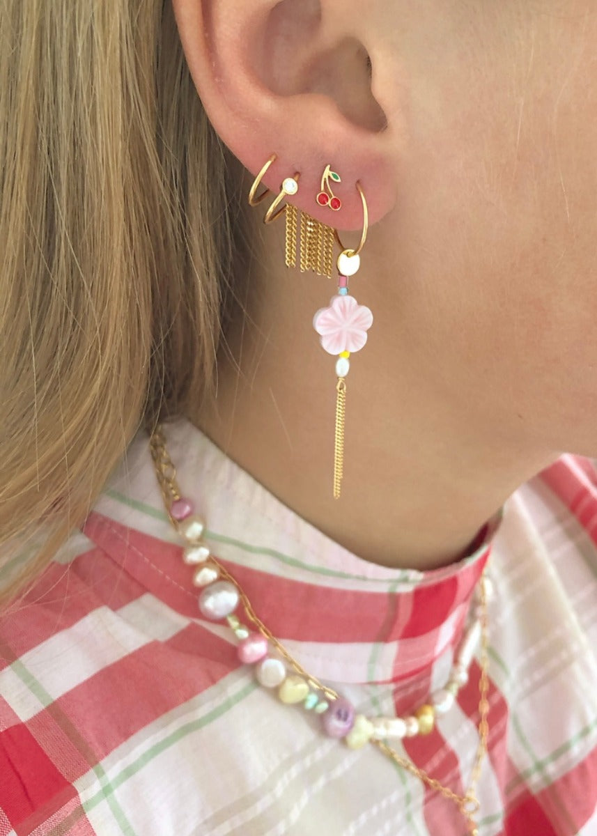 Stine A Petit cherry Ørering - Guld - Bahne