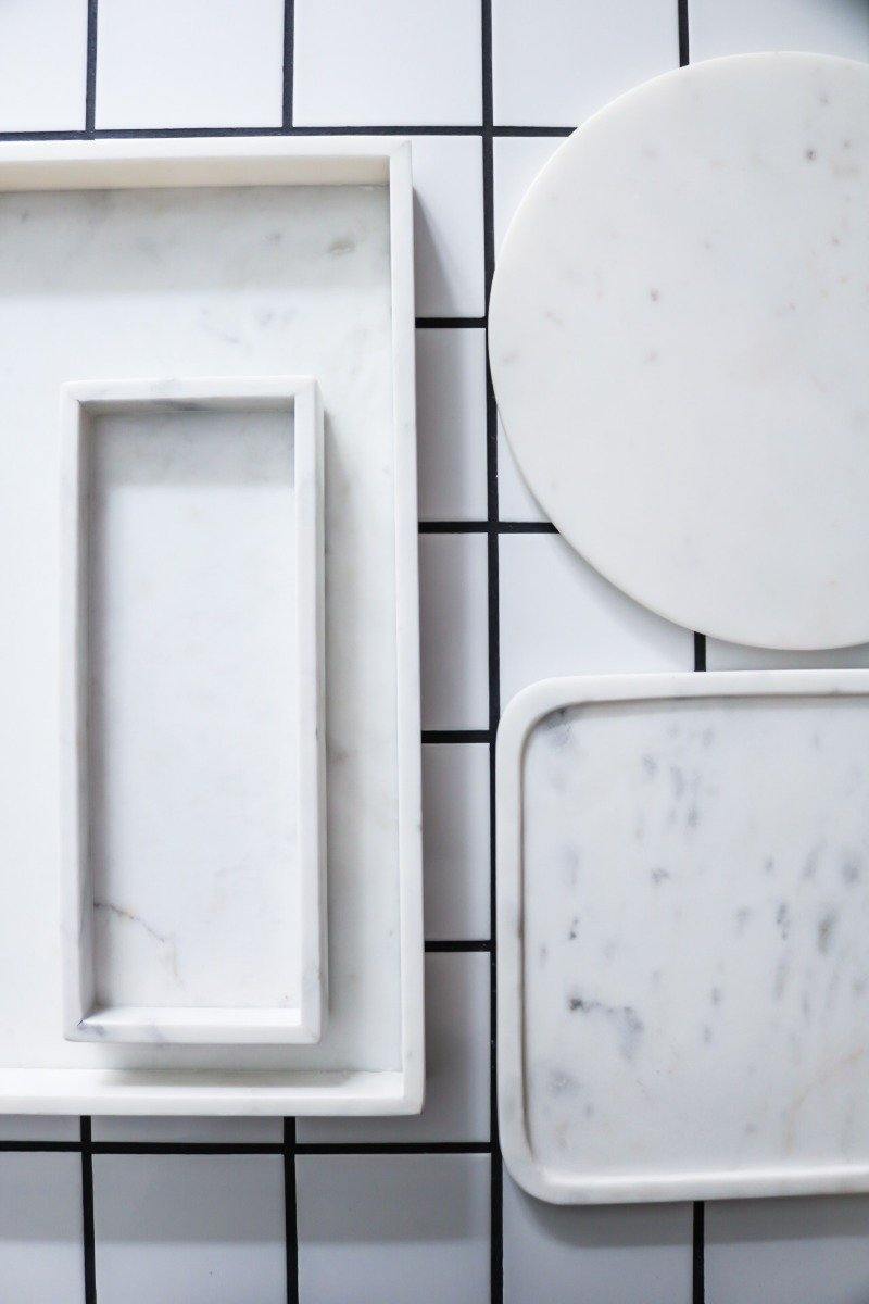 Bahne Interior Bakke, hvid marmor - 30x12 cm. - Bahne