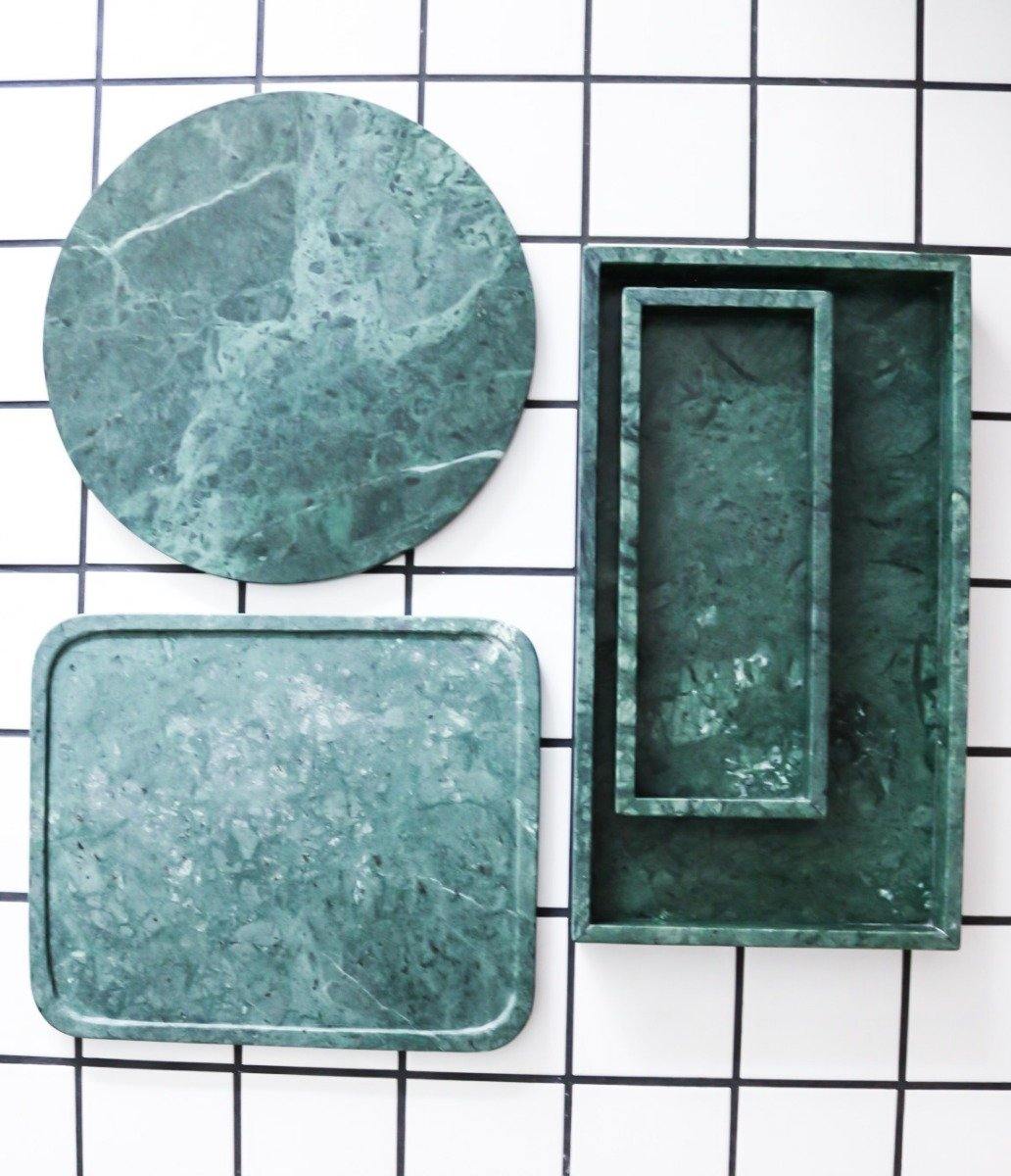 Bahne Interior Bakke, grøn marmor - 30x12 cm. - Bahne