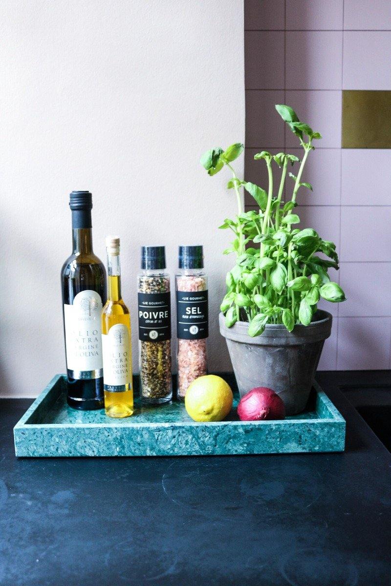 Bahne Interior Bakke, grøn marmor - 30x12 cm. - Bahne