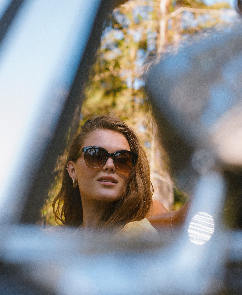 A. Kjærbede Billy solbriller - Black/Brown Transparent - Bahne