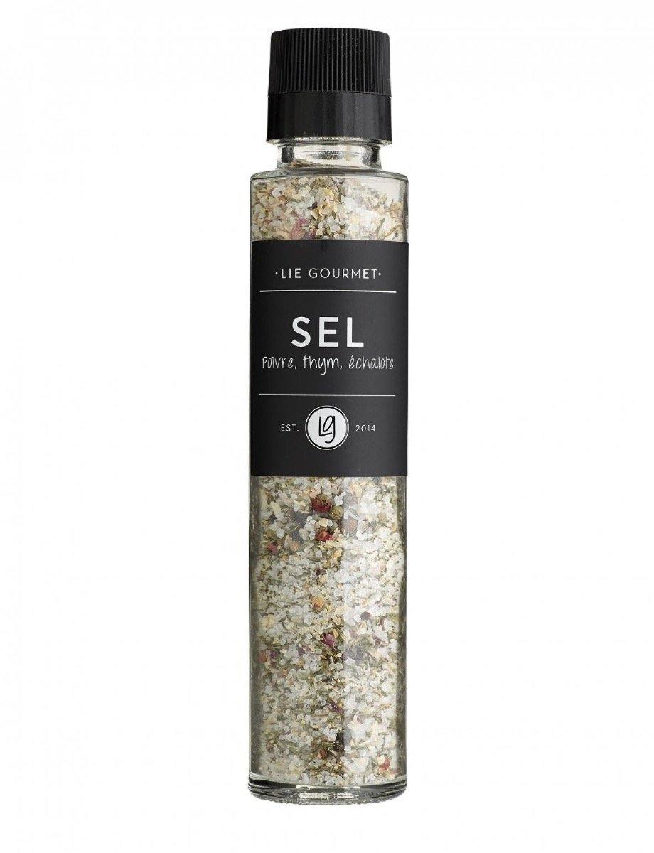 Lie Gourmet saltkværn m/ timian, skalotteløg & peber - 290 g. - Bahne