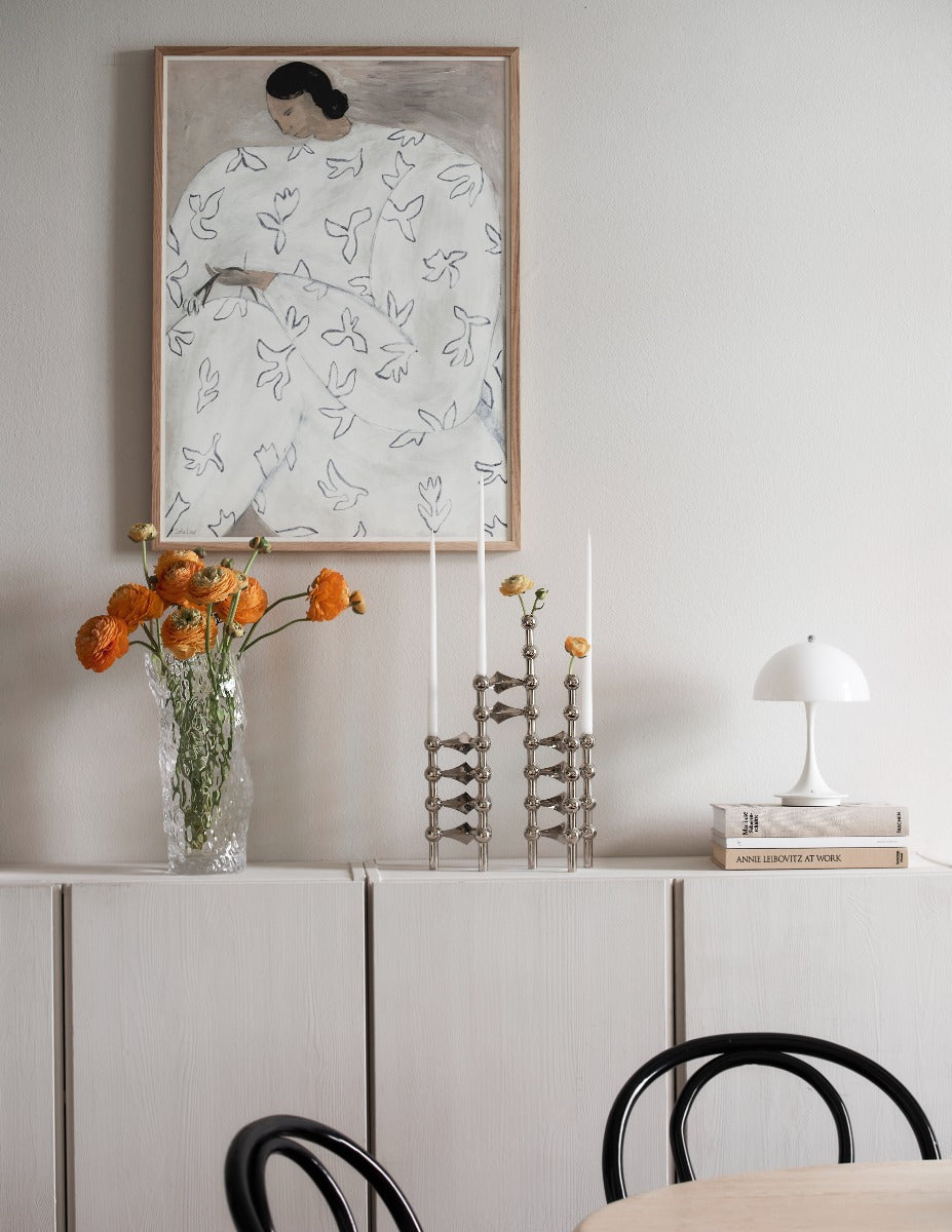 Vase, krom - 10x2,4 cm.