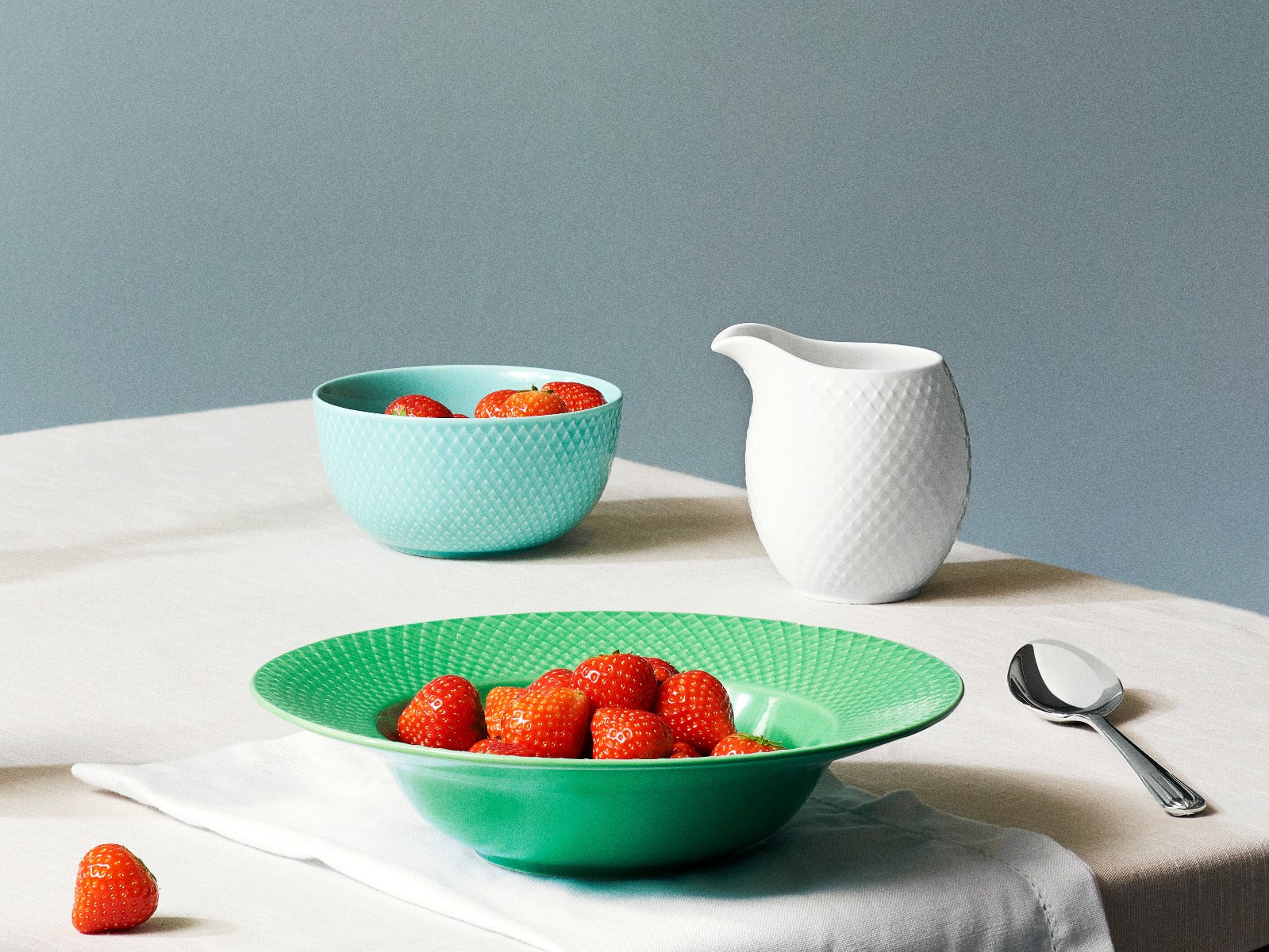 Lyngby Porcelæn Rhombe color æggebæger, grøn - H: 4,5 cm. - Bahne
