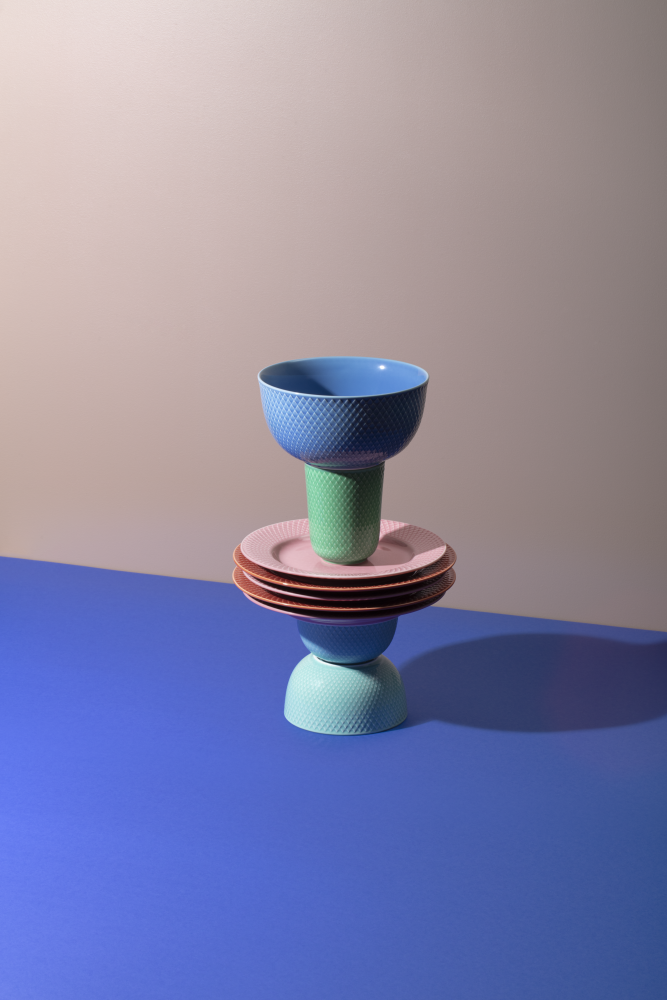 Lyngby Porcelæn Rhombe krus, grøn - 33 cl. - Bahne