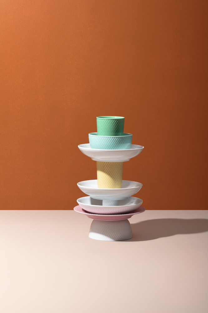 Lyngby Porcelæn Rhombe krus, grøn - 33 cl. - Bahne