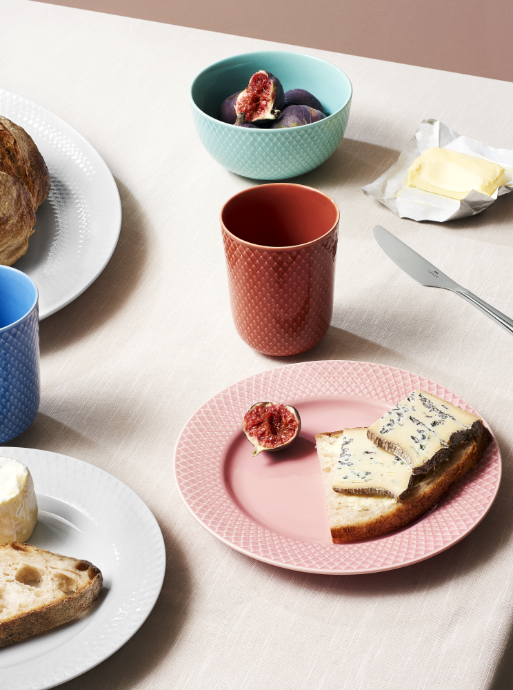 Lyngby Porcelæn Rhombe krus, blå - 33 cl. - Bahne