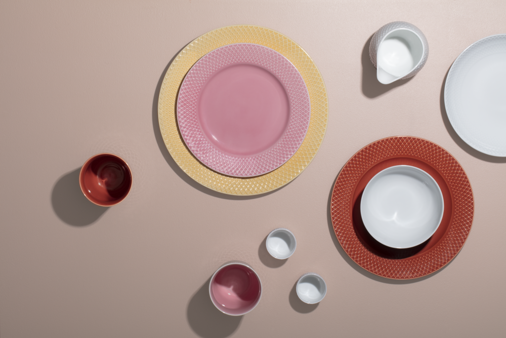 Lyngby Porcelæn Rhombe krus, rosa - 33 cl. - Bahne
