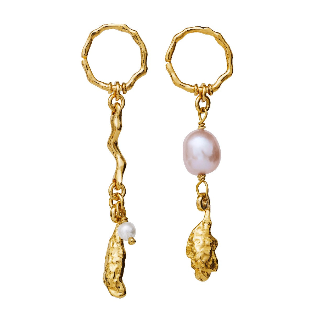 Maanesten Lyric øreringe - guld - Bahne