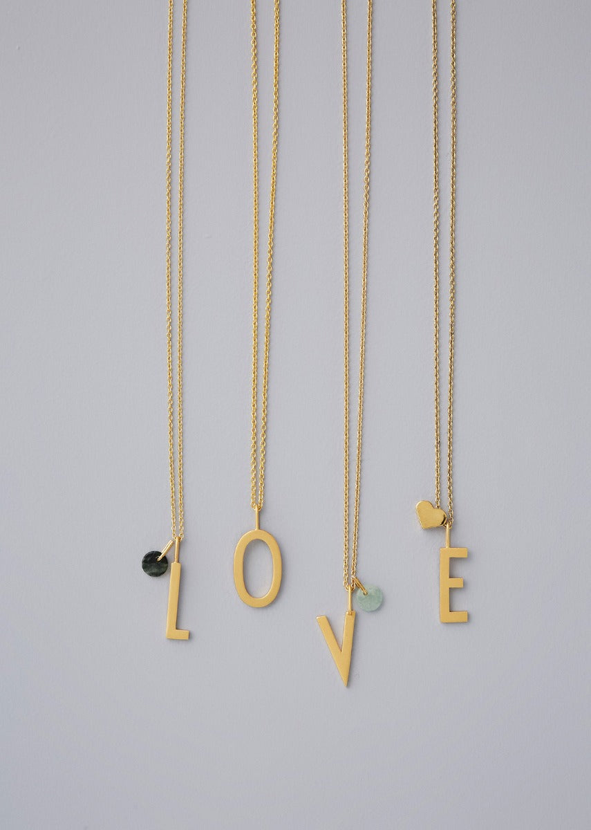 Design Letters Design Letters Archetypes vedhæng, forgyldt - 30 mm. - Bahne