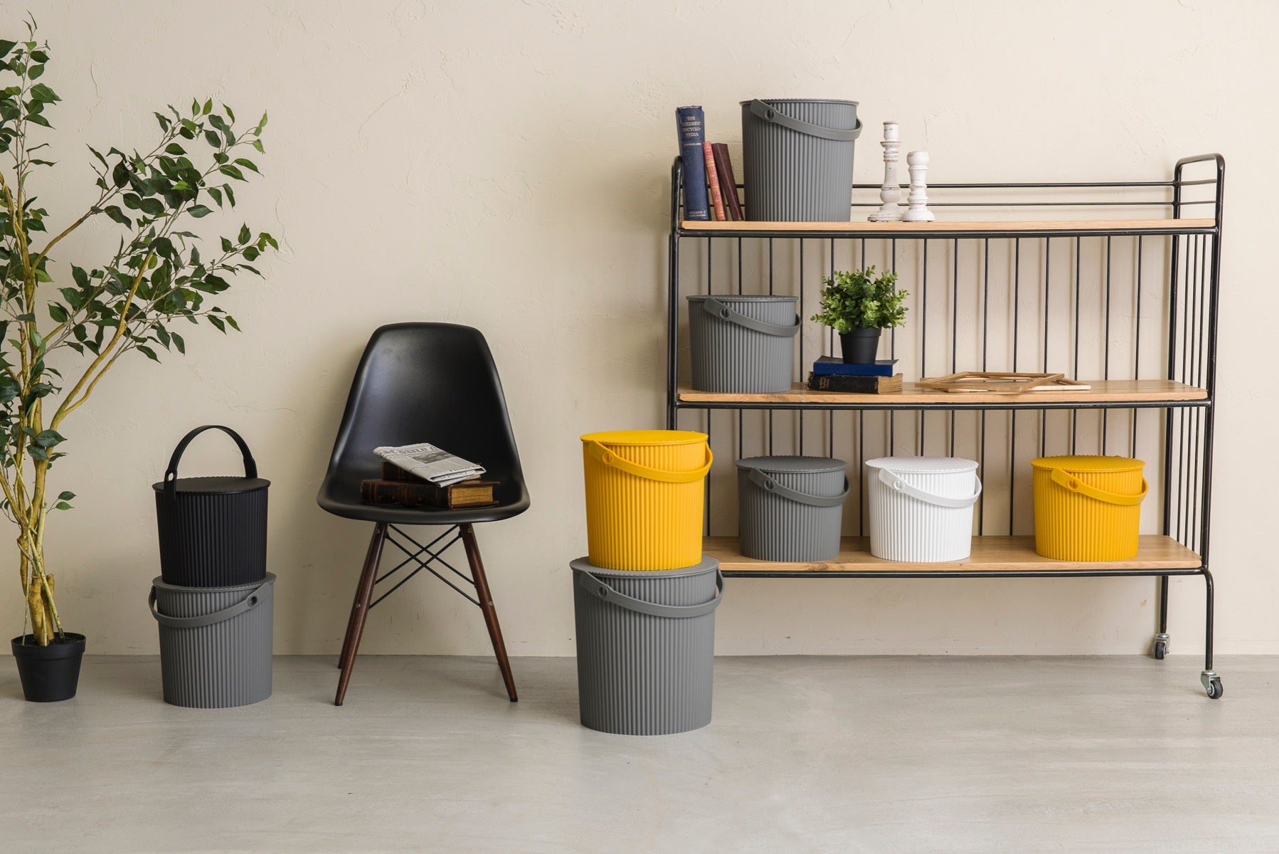 Omnioutil Japansk spand, grå - 10 L. - Bahne