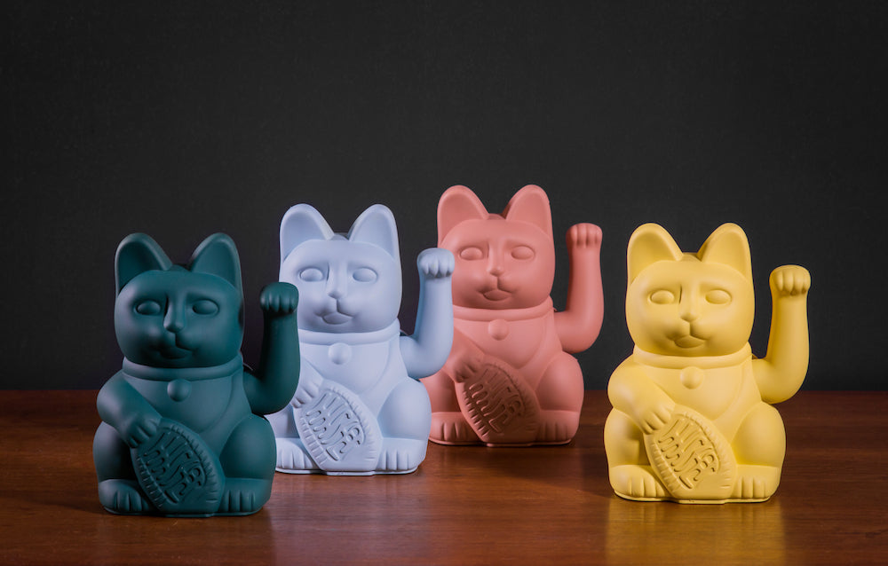 Donkey Maneki-Neko kat - grøn - Bahne