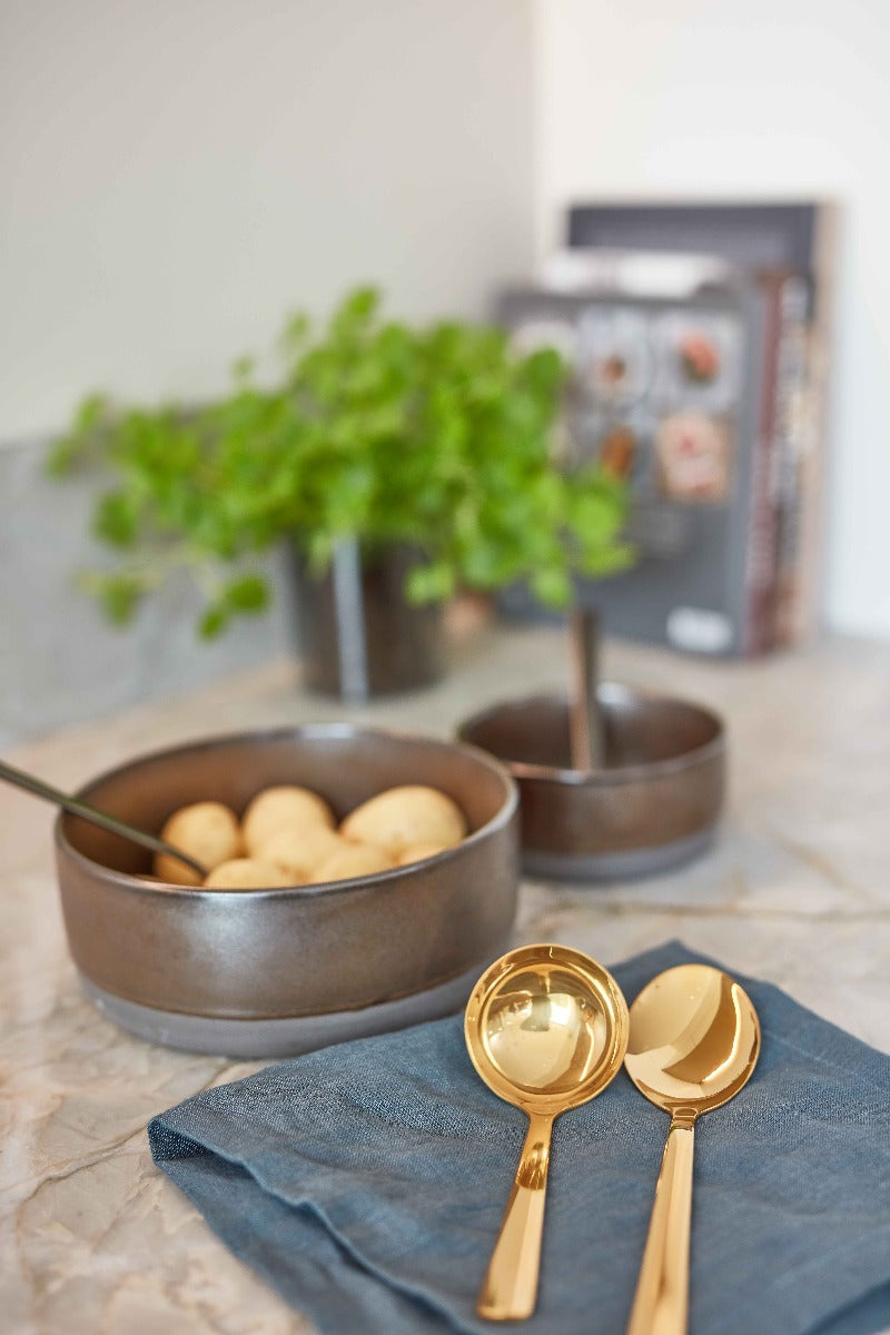 RAW Bestik sauce/kartoffelske sæt - guldfarvet - Bahne