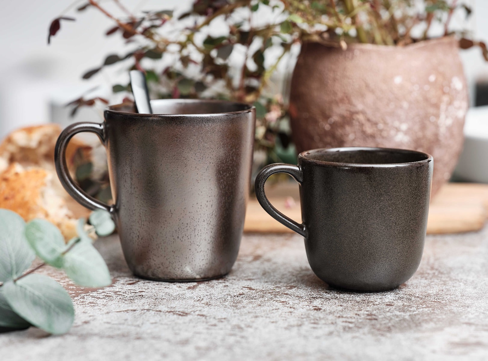 Raw kaffekop, metallic brown - 20 cl. - Bahne