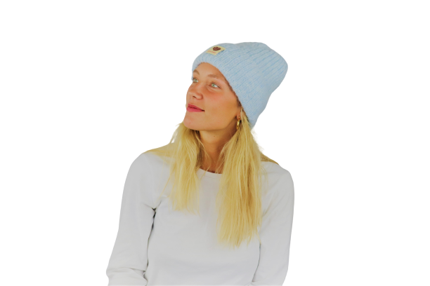 Coffee Beanies Sky strikhue - Lyseblå - Bahne