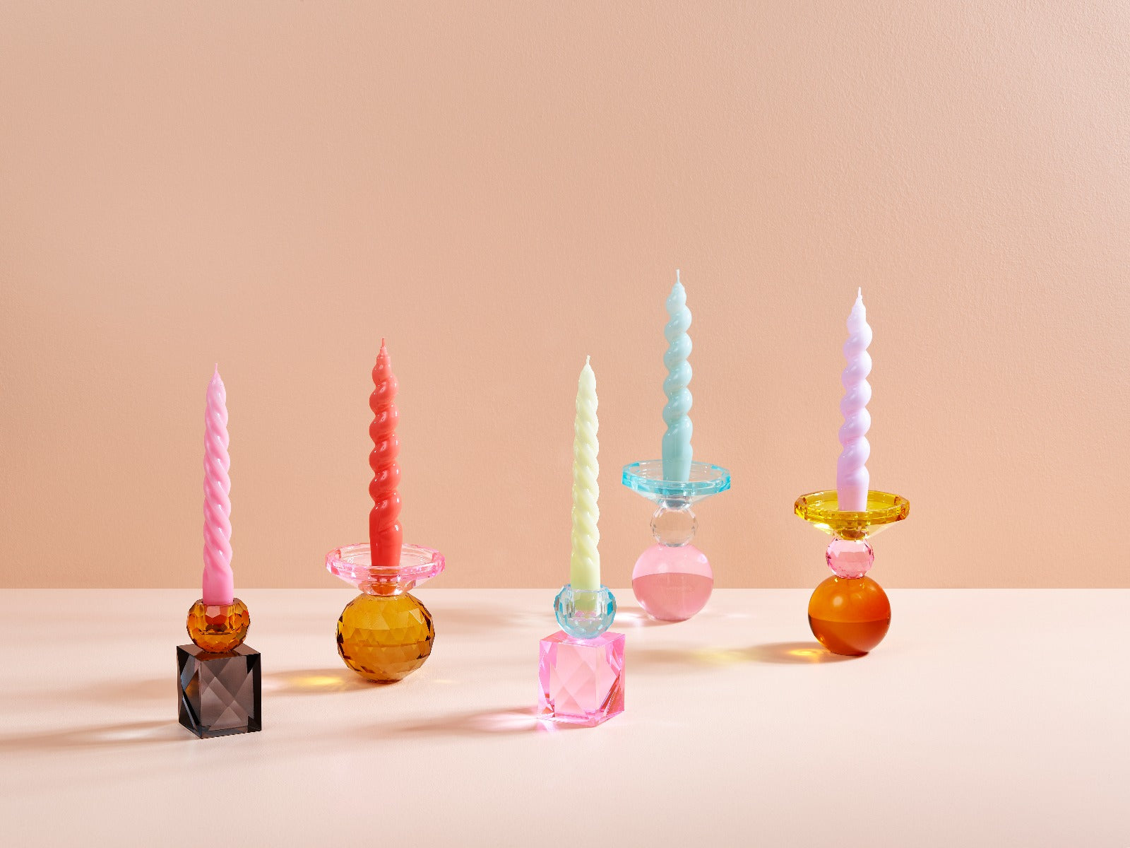 Miss Étoile krystal lysestage - blå/rosa - Bahne