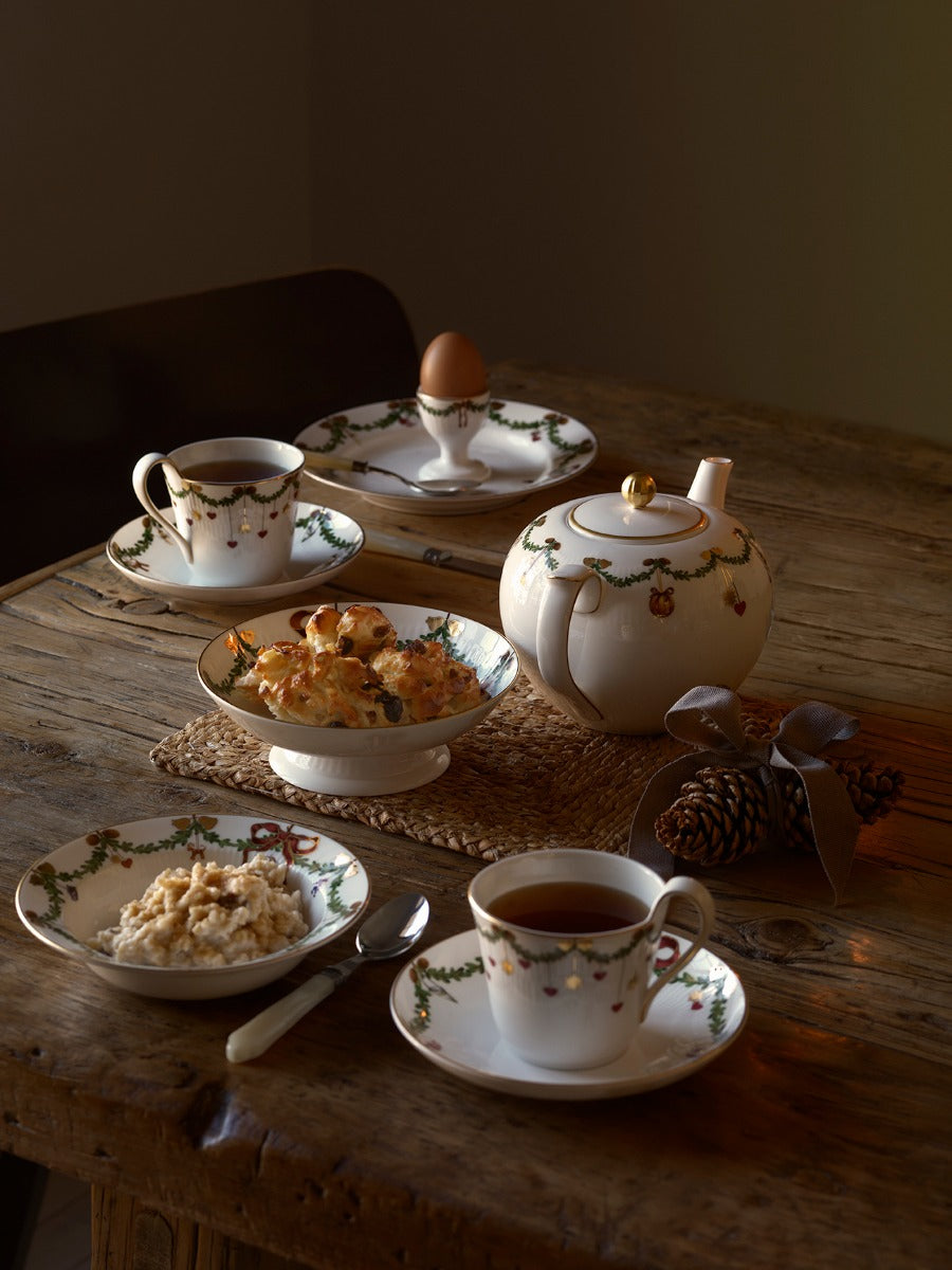 Royal Copenhagen Stjerne riflet tekande med låg - 140 cl. - Bahne