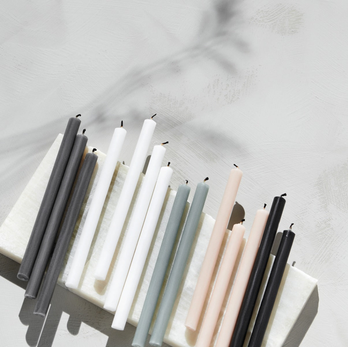 Kertelys grå, H18 cm - 12 stk.