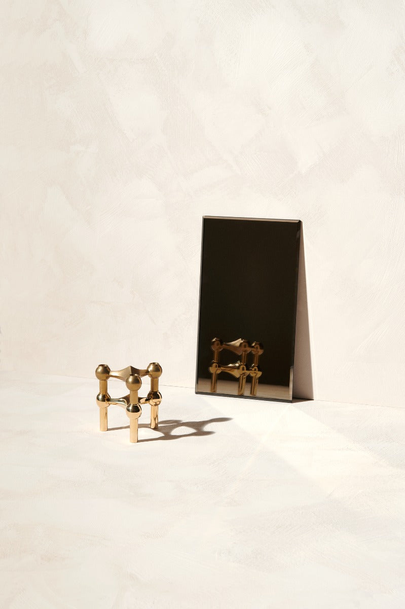 Nagel lysestage - messing