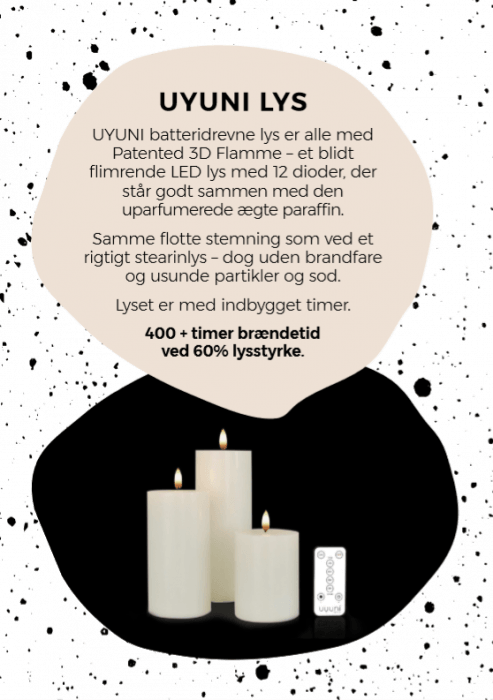 Uyuni LED bloklys - H:15 x Ø:6 cm - Bahne