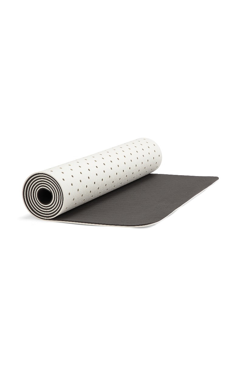 Moshi Moshi Mind Dotted signature yogamåttet - Ecru/black - Bahne