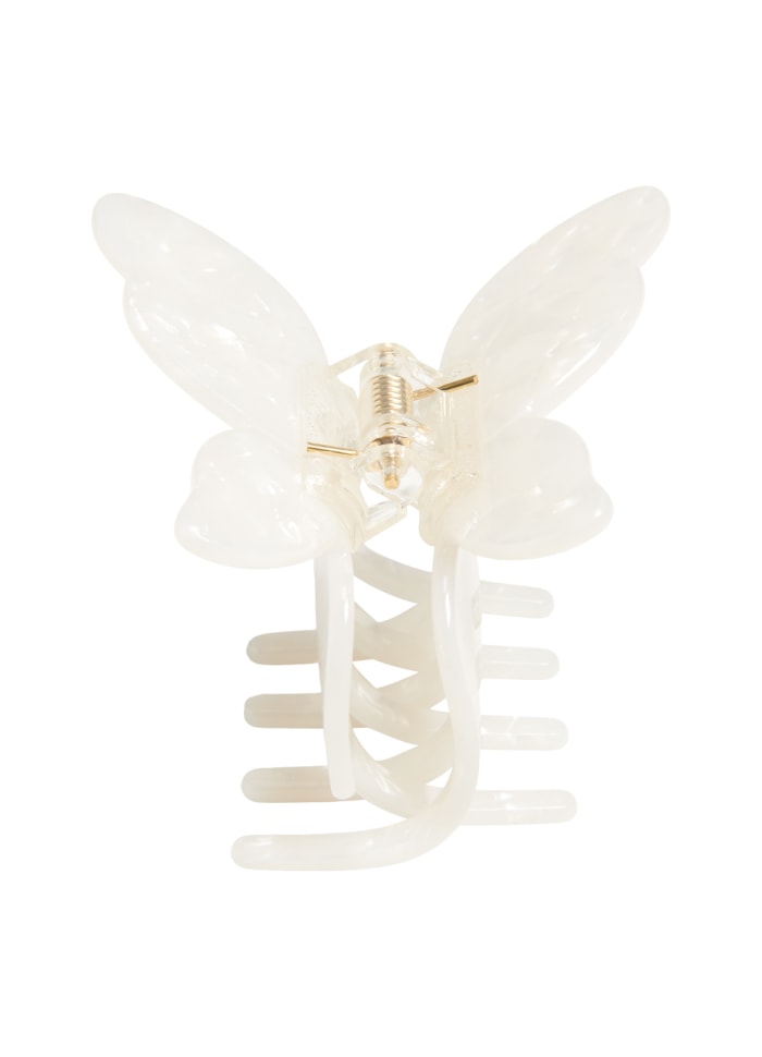 Butterfly hårklemme - White MOP